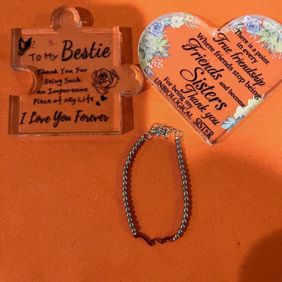 None Other - Heart and Puzzle Piece Friendship Decor Set